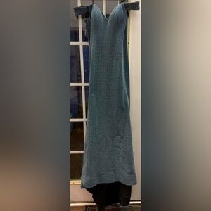 Formal/Prom dress blue off shoulder with train.